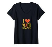 Mujer Me Encanta la ecuación matemática Humor Nerd para Profesores y Estudiantes Camiseta Cuello V