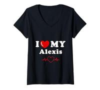 Mujer Me encanta mi Alexis haciendo cosas de Alexis Camiseta Cuello V