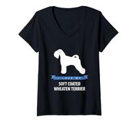 Mujer Me encanta mi Soft Coated Wheaten Terrier Camiseta Cuello V