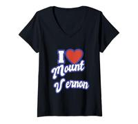 Mujer Me Encanta Mount Vernon Nueva York Camiseta Cuello V