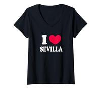 Mujer Me encanta Sevilla Camiseta Cuello V