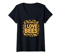 Mujer Me encantan Las Abejas Save The Bees Honeycomb Advocate Camiseta Cuello V