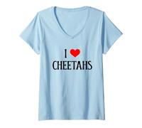 Mujer Me encantan los guepardos, me encantan los guepardos, el Gran Gato Amante de los guepardos Camiseta Cuello V