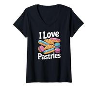 Mujer Me encantan los pasteles, Colorful Delight Camiseta Cuello V
