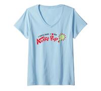 Mujer Me encantan mis caramelos retro de Astro Pop Camiseta Cuello V