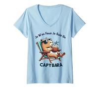 Mujer Me Enoja Soy Un Capybara - Modo Capybara Activado Camiseta Cuello V