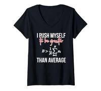 Mujer Me Esfuerzo a ser Mayor Que la ecuación matemática Promedio Camiseta Cuello V