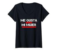 Mujer Me Gusta Cuando Mi Mujer Me Deja IR A Cazar Camiseta Cuello V