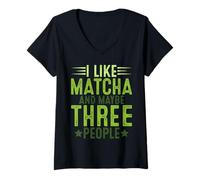 Mujer Me Gusta Matcha Green Tea Lover ICES Matcha Latte Camiseta Cuello V