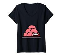 Mujer Me Gusta Mucho Mochi Sweet New Year Postre Camiseta Cuello V