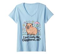 Mujer Me Gustan Mucho los capibaras, Divertidos capibaras, roedores, capibaras, niños Camiseta Cuello V