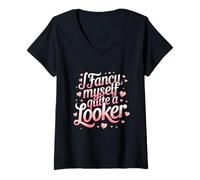 Mujer Me imagino un Humor sarcástico Bastante Mirador Seguro Camiseta Cuello V