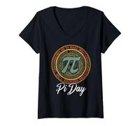 Mujer Me inspira a Tomar Decisiones irracionales Bien Redondeadas Pi Day Camiseta Cuello V