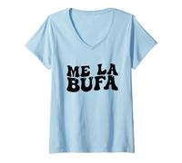 Mujer Me La Bufa Català | Frase Divertida Irónica Camiseta Cuello V