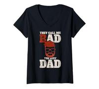 Mujer Me Llaman Mal el Mejor papá - Bester Papa Camiseta Cuello V