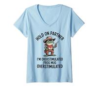 Mujer Me No Problemo Narrator But It Was All Problemo Funny Frog Camiseta Cuello V