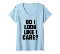 Mujer ¿ME Parezco Que ME Importa? Camiseta Cuello V