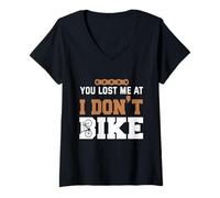 Mujer Me perdiste Cuando no voy en Bicicleta Camiseta Cuello V