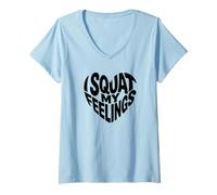 Mujer Me pongo en cuclillas Pilates Salud Mental Camiseta Cuello V