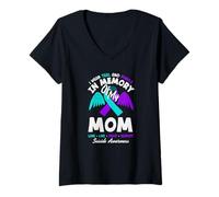 Mujer Me Pongo Verde Azulado y Morado en Memoria de mi mamá Camiseta Cuello V
