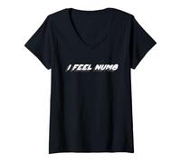 Mujer Me siento entumecido | Canción de 1990 Tratar con la vida Camiseta Cuello V