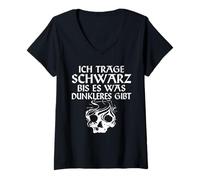 Mujer Me vestiré de Negro hasta Que Haya Algo más Oscuro. Camiseta Cuello V