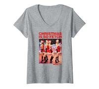Mujer Mean Girls Christmas Is So Fetch Santa Outfit Scene Poster Camiseta Cuello V