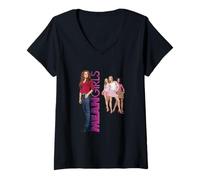Mujer Mean Girls Póster Cady Heron The Plastics Portada Arte Camiseta Cuello V