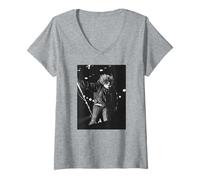 Mujer Meat Loaf I'D Do Anything For Love Festival de Lectura de Cantantes Camiseta Cuello V