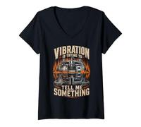 Mujer Mecánico Industrial Vibration Is Trying To Tell Me Something Camiseta Cuello V