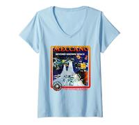 Mujer Meccano Misión El Universo Modelo Nave Espacial Retro Camiseta Cuello V