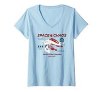 Mujer Meccano modela Space Chaos Silver Force Raider Camiseta Cuello V