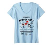 Mujer Meccano Motocross Motocross Motocross Pro Trials Retro Camiseta Cuello V
