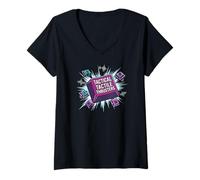 Mujer Mechanical Keyboard Tactical Tactile Thrusters Camiseta Cuello V