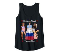 Mujer Medio Herencia de Vibraciones Americanas y Rusas Camiseta sin Mangas