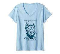 Mujer Mediocrates Eeh Filosofía Bastante Buena y Divertida Camiseta Cuello V