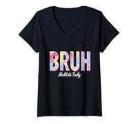 Mujer Medita diariamente Bruh Camiseta Cuello V