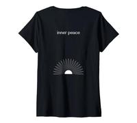 Mujer Meditaciones Esoterismo Amanecer Inner Peace Yoga Camiseta Cuello V