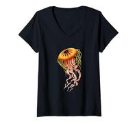 Mujer Medusa Ernst Haeckel Camiseta Cuello V
