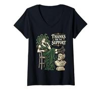 Mujer Medusa Thanks for The Support Sarcastic Greek Mythology Camiseta Cuello V