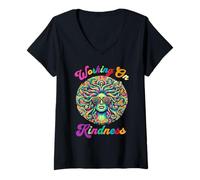 Mujer Medusa Working on Kindness Pun Sunglasses Greek Mythology Camiseta Cuello V