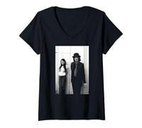 Mujer Meg & Jack White The White Stripes Rock Duo de Andy Willsher Camiseta Cuello V