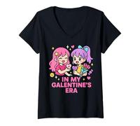 Mujer Mejor Amigo En Mi Era Galentinas Cute Womans Squad Love Camiseta Cuello V