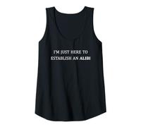 Mujer Mejor Amigo | Estoy aquí para Establecer una Coartada Divertida BFF Camiseta sin Mangas
