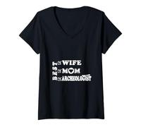 Mujer Mejor Esposa, mamá & Arqueóloga: Obra de Arte de Mujeres empoderadas Camiseta Cuello V