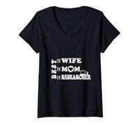 Mujer Mejor Esposa, Mamá & Investigadora - Mujer empoderada Camiseta Cuello V