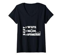 Mujer Mejor Esposa, mamá & Optometrista - Obra de Arte de Mujeres empoderadas Camiseta Cuello V