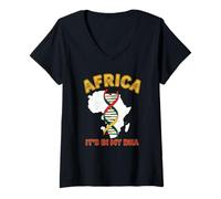 Mujer Mejor impresión Africana para Hombres, Mujeres, niños, África, Historia Negra Camiseta Cuello V