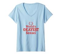 Mujer Mejor Sensei Camiseta Cuello V