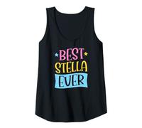 Mujer Mejor Stella Ever Matching Nombre Personalizado Camiseta sin Mangas